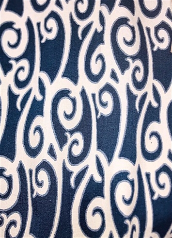 M10215 Indigo Scroll Jacquard