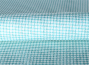 Madrid Check Aqua Magnolia Home Fashions Fabric