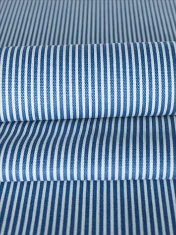 Oxford Stripe Navy Magnolia Home Fashions Fabric