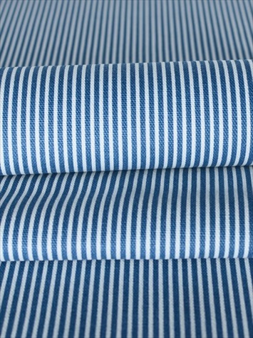 Oxford Stripe Navy Magnolia Home Fashions Fabric