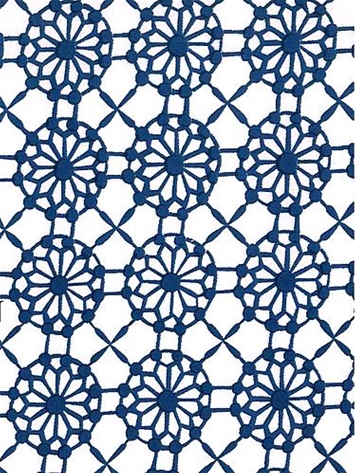 Mahal Print Navy White Cotton