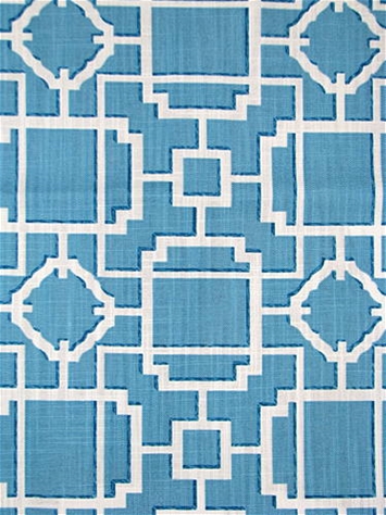 Makura 504 Azure Chinoiserie Lattice