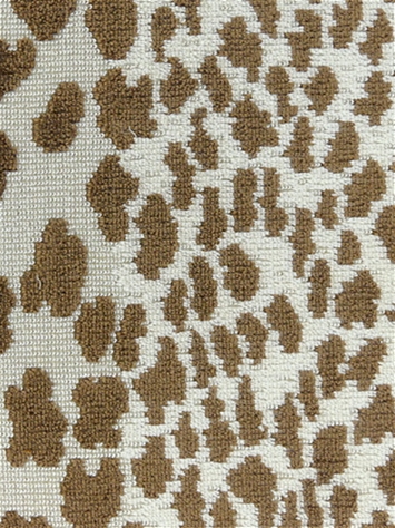 Meowww Cocoa Ocelot Velvet P Kaufmann Fabric