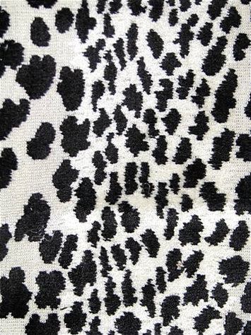 Meowww Domino Ocelot Velvet P Kaufmann Fabric