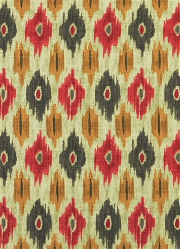 Micah 349 Vintage Red Ikat Fabric