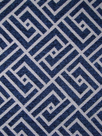 Mozambique 55 Navy Chenille Geometric