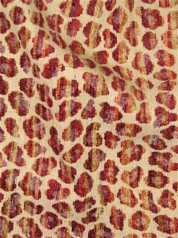 Multi Spots Paprika Leopard Chenille