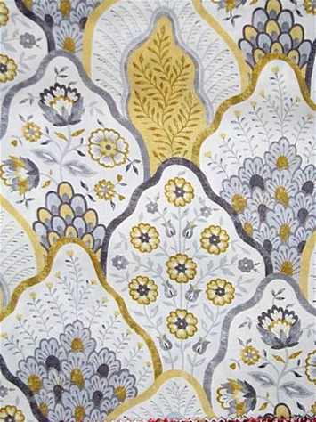 Natalia Lemon Floral Medallion