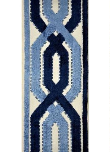 Navy Velvet Lattice Trim Tape
