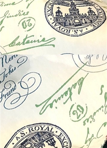 Sunbrella Postage Script Confetti