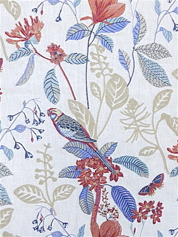 Parakeet Indienne Embroidery PK Lifestyles Fabric