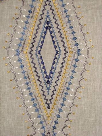 Pecos Bluestone Embroidered Medallion