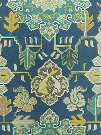 Powell Medallion Indigo P Kaufmann Fabric 