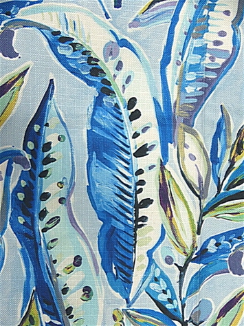 Enrique Bahama Leaf Print Regal Fabric
