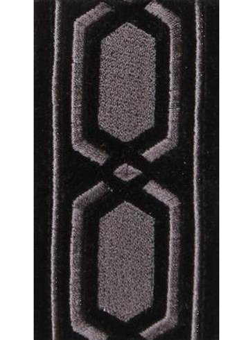 Roman Key Black Velvet Trim Tape