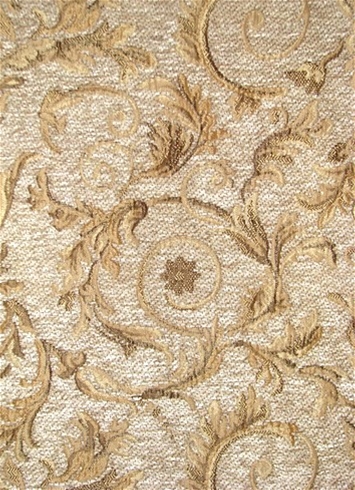 Sampson Natural Chenille Upholstery Fabric by the yard sofa