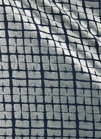 The Novogratz Shibori Plaid Navy
