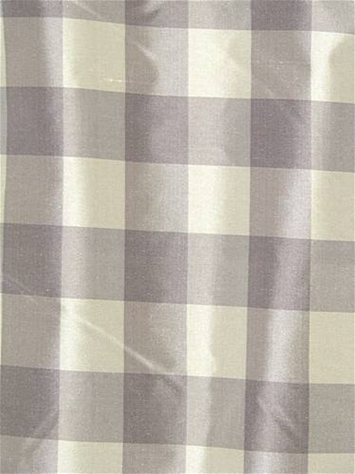 Silk Gingham Check Grey - Cream