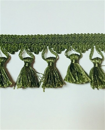 Moss Green Tassel Fringe