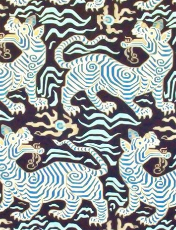 Clarence House Tibet Print Blues