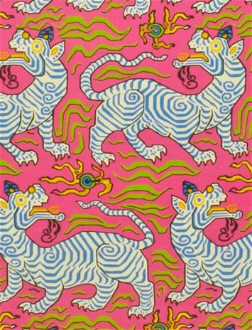 Clarence House Tibet Print Hot Pink