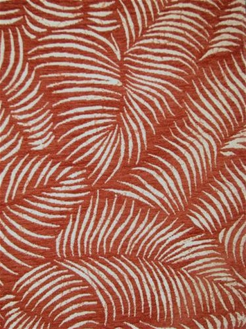 Tropic Ferns BK Cinnabar Chenille Leaf