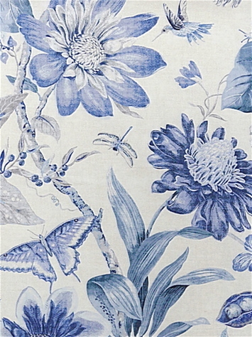 Tropical Pavilion Porcelain Floral P Kaufmann Fabric