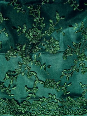 Hunter Green Tulle Lace Z02277