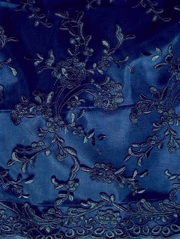 Navy Tulle Lace Z02277