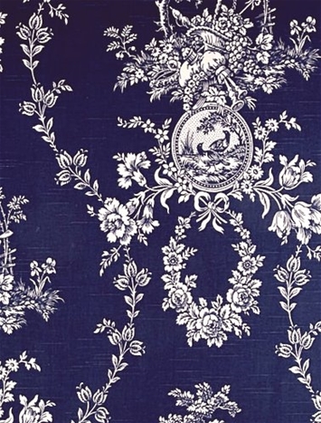 Waverly Country House Indigo Toile Fabric