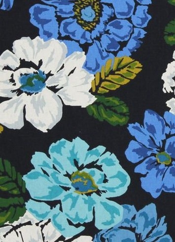 Brushed Floral Ultramarine