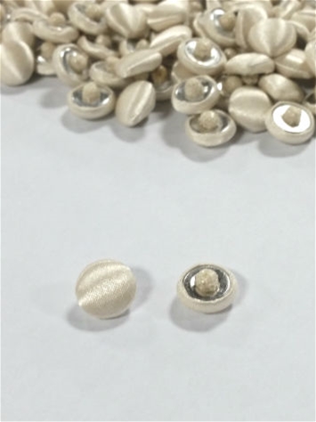 Dark Ivory Satin Buttons Canvas Back