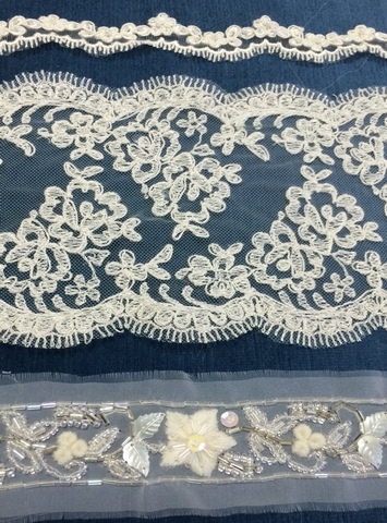 Ivory Lace Trim Bag