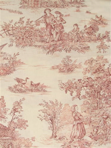 Heirloom Pastorale 6 White / Red Covington Fabric 