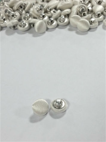 Light Ivory Satin Covered Shank Back Buttons