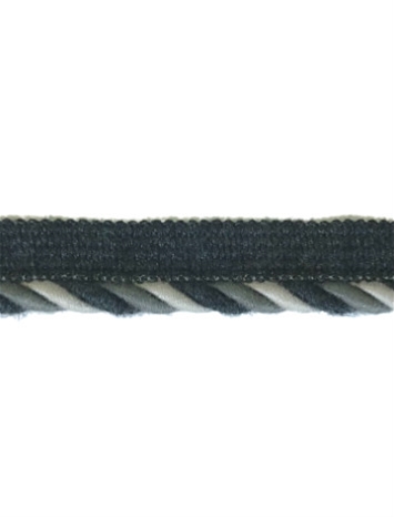 Sunbrella 3/8 Inch Cord Edge Grey Stripe