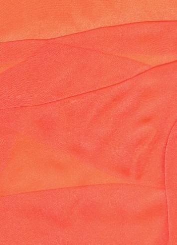 Neon Red Sparkle Organza Fabric