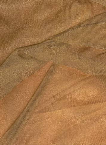Antique Gold Sparkle Organza Fabric