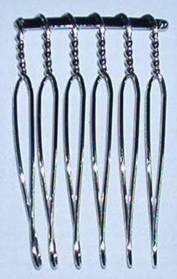 1" 6 Tooth Metal Comb