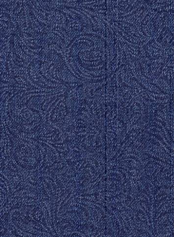 Embossed Paisley Denim Indigo