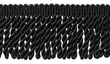 Black 3" Long Bullion Fringe