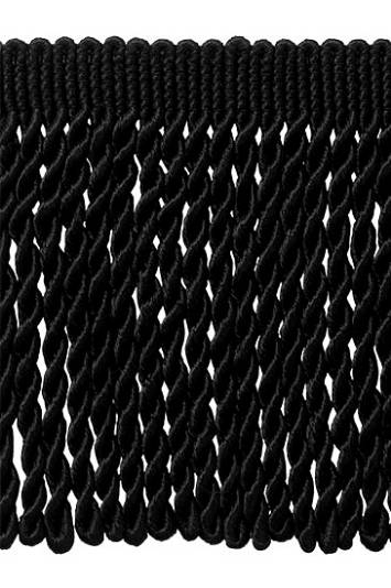 Black 6" Long Bullion Fringe