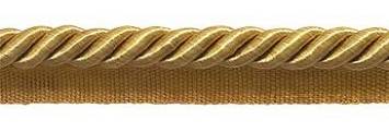 Lip Cord 3/8 Inch Antique Gold Decorative Trim
