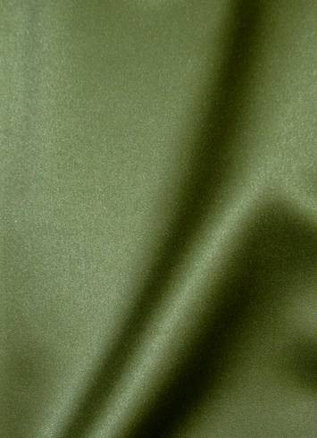 NY Designer Fabrics Dark Green Olive Silk Duchess Satin Fabric