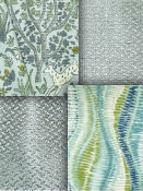 Aqua and Turquoise Fabric