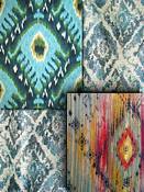 Aqua Ikat Fabrics