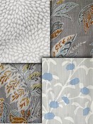 Grey Leaf Fabric