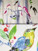 Pastel Berry Bird Fabric