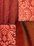 Red Damask Fabric