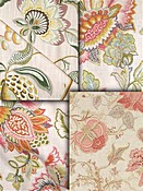 Blush Rose Jacobean Fabric